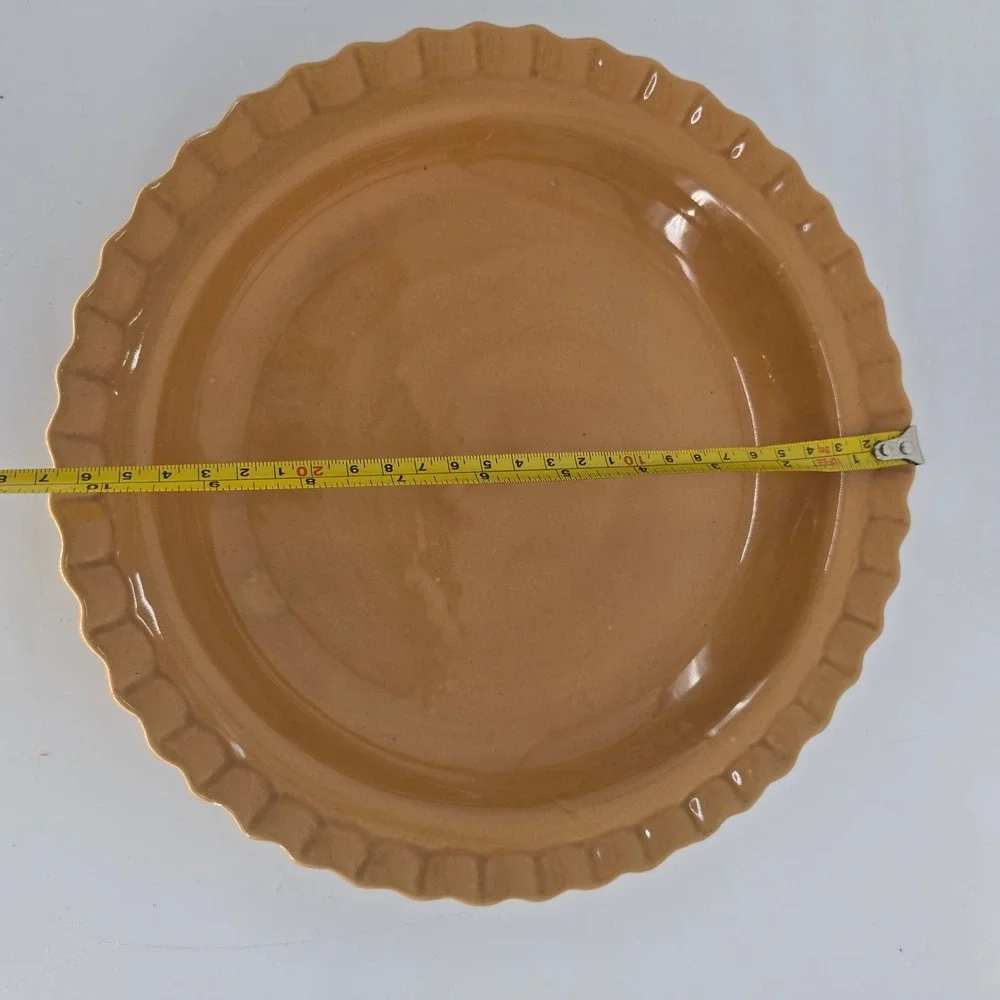 Vintage Apple Pie Keeper Ceramic Covered Dish Lattice Crust Fall Kitchen Decor
